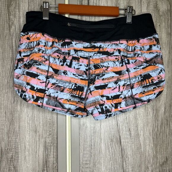 Lululemon Women Speed Up Shorts Lined Inversion Multicolor Size 6 - Picture 2 of 5